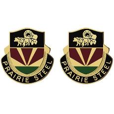 734th Transportation Battalion Unit Crest (Prairie Steel)